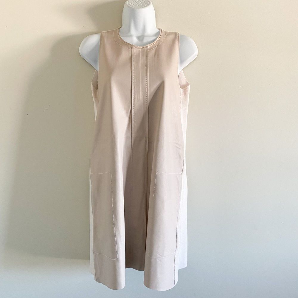 Zara Nude Faux Leather Dress